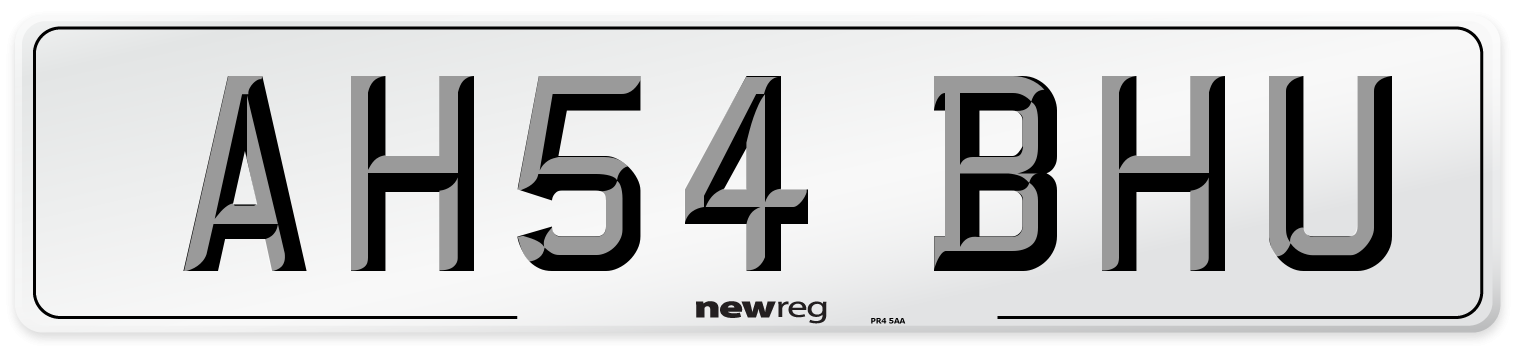 AH54 BHU Number Plate from New Reg